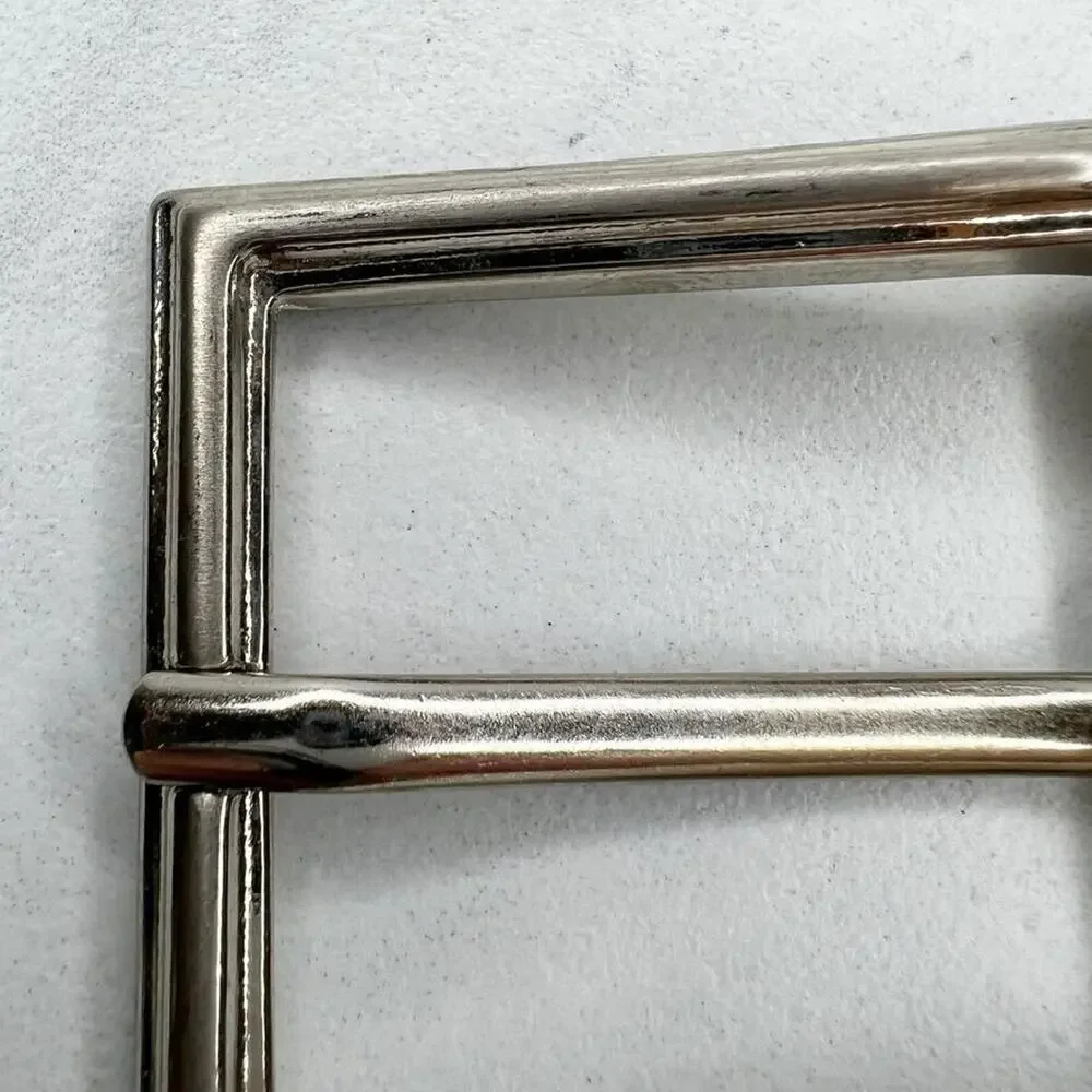 Silver Tone Simple Basic Belt Buckle